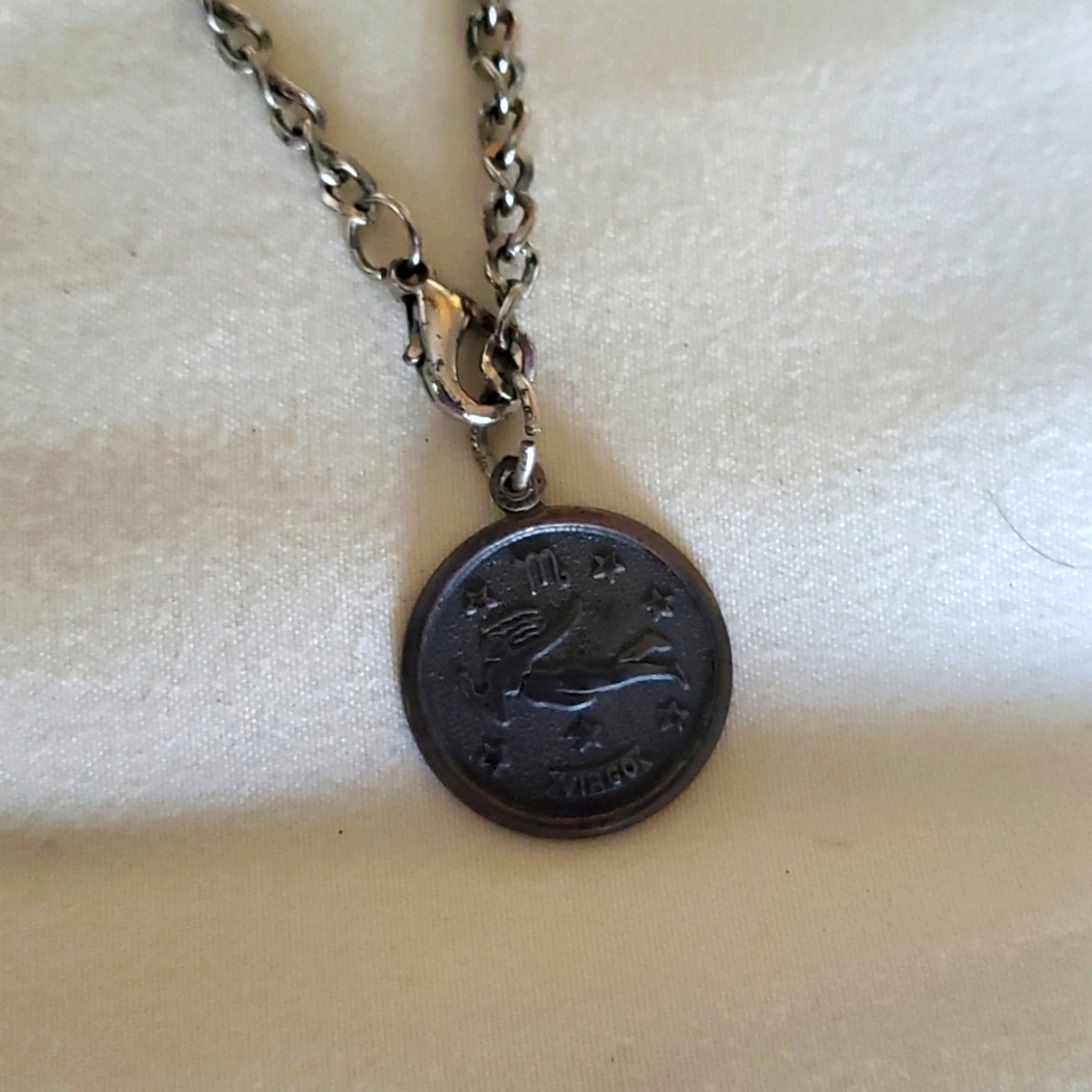 Vintage virgo necklace